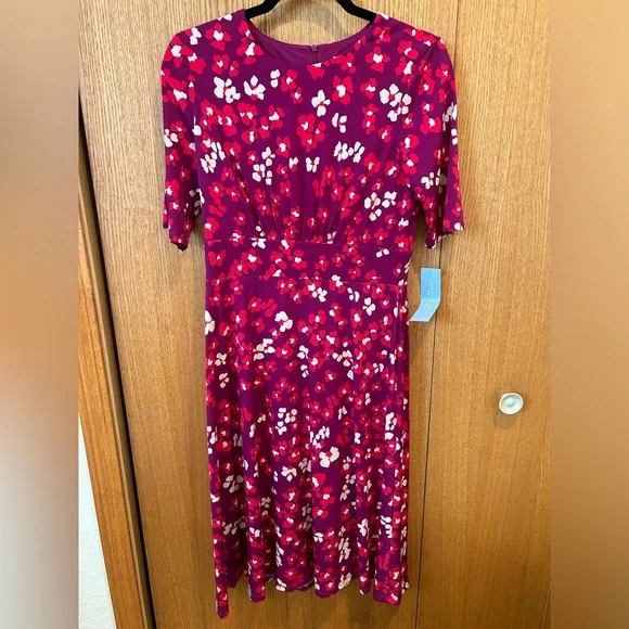 a line dresses for short women Boden Women's May Jersey Midi Dress in Blue main image 1